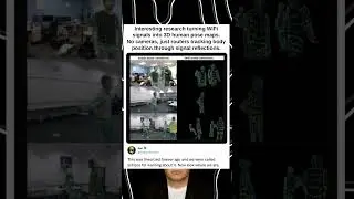 Interesting research turning WiFi signals into 3D human pose maps. No cameras, just routers tracking