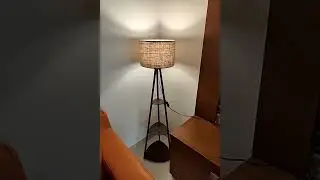 Amazon Must Haves - LED Bulb Lamps 🛋️ Metal Floor Lamp with 3 Shelves Brown #livingroomdecor