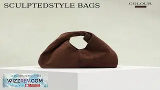 1pc Sculptedstyle Bags Autumn Winter New Vintage Maillard Brown Velvet Like PU Leather