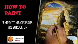 How to paint Empty Tomb of Jesus  with Acrylic