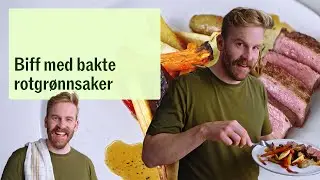 Biff med bakte rotgr&oslash;nnsaker | Matprat