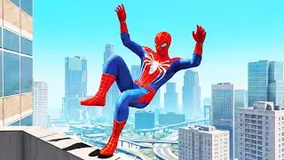 GTA 5 Spiderman Epic Jumps/Falls [GTA Spider-Man Crazy Fails]