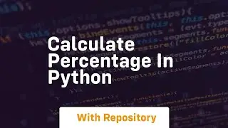 Calculate percentage in python