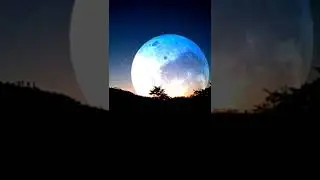 Look ahead Moon passing behind the mountain check out my editing work #moon #earthmoon #shorts