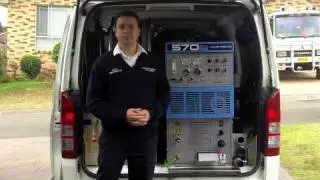 Naji with his new Sapphire Scientific 570 SS truckmount