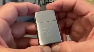 Unused BARLOW WIND PROOF Petrol Lighter Advertising ARTHUR BROTHERS INC. Engraving DESIGN B8 JAPAN