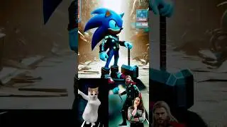 Super Sonic in the form of Marvel Superheroes❗#shorts #feedshorts #marvel