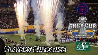 Players Entrance At The 112th Grey Cup In Winnipeg- Saskatchewan Roughriders vs Montreal Alouettes