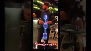 Flaming Lamborghini #cocktail  #tower-cocktail #fire #cocktailghar #cocktails-bar #shortsvideo