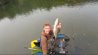 I went Fishing on my belly-boat today (Cought some big Fish)