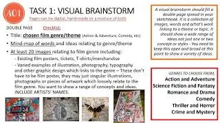 Y10 GRAPHICS -  Intro. to Film Poster Project and Visual Brainstorm