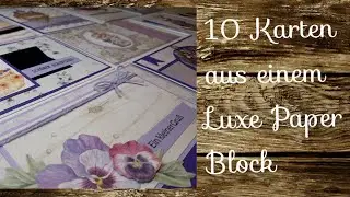 10 Karten aus einem Luxe Paper Block von Action 💜🌸💌