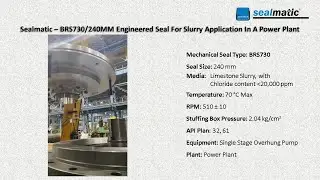 Sealmatic &ndash; BRS730/240MM Engineered Seal For Slurry Application In A Power Plant