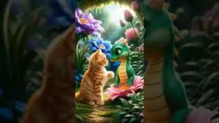 Kitten Meets a Fairy-Tale Creature