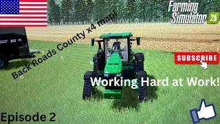 Time - Lapse Cultivating On Back Roads County 4x Map On Farming Simulator 25 | Ep 2