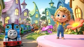 Five Tiny Trains Visiting Dream Town 🚂 | Nursery Rhymes for Kids & Baby Songs