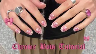 Chrome Bow Nails | Nail Art Tutorial