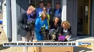 Flowers planted at first completed tiny home in Hope Village