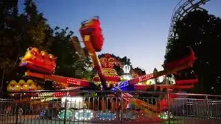 The Display of Jump and Smile Ride in night