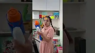 Girl and Nerf War 🤣 #Shorts