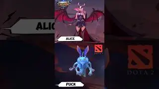 PUCK DOTA 2 X ALICE MLBB comparison skill. #mlbb #dota2 #shortvideo