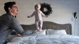 Dad Performs Amazing Balancing Act With Baby Daughter