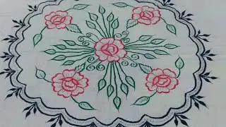 Simple embroidery design bedsheet |Embroidery by rani silai centre