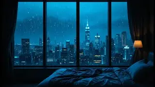 Heavy Rain Sounds on Window for Sleep &ndash; Sleep Fast | Relaxing Night Rain 🌙