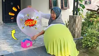 Meletuuss..‼️balon jumbo pompa electrik perut kembung hamil jumbo