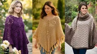 🧶✨ Elegancja boho | Piękne wzory szydełkowych ponczo dla kobiet