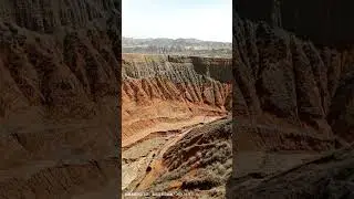 Super beautiful barren mountains, strange landforms