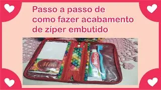 Como fazer acabamento de zíper embutido