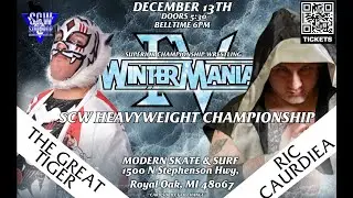 SCW Heavyweight Championship Match - Ric Caurdeia vs. The Great Tiger - WinterMania 4