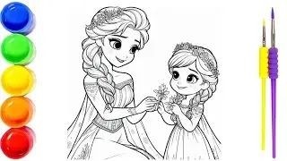 How To Draw Elsa Frozen2 | Elsa Frozen Drawing, Coloring Easy | Disney Princess Drawing
