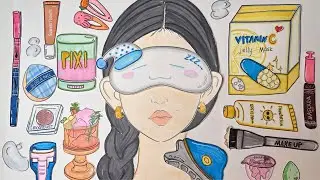 [🫧Paper DIY🫧]💦Glowy  Hydrating  Base 💄Quick  Makeup 👂Paper ASMR