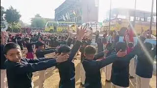 Yoga day in our school by students 