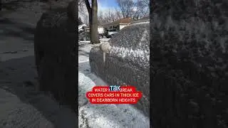 В Мичигане машины покрылись льдом #новости #мичиган #сша #зима
