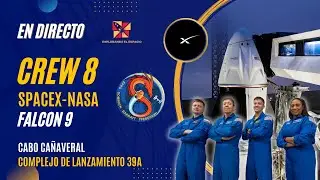 Lanzamiento de la misión Crew 8 en un Falcon 9 de SpaceX directamente desde Cabo Cañaveral