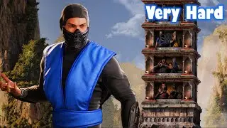 Playing 1995 MK Movie Sub-Zero in MK1 Classic Towers (Very Hard)