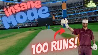 I Scored 100 Runs Against INDIA On INSANE Difficulty!   (VR Cricket)