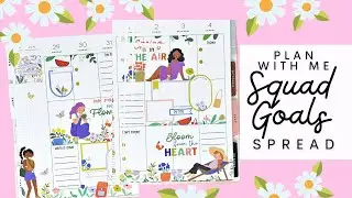 PLAN WITH ME | SPRING SQUAD GOALS SPREAD | THE HAPPY PLANNER