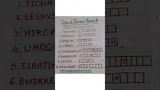 SOLVE JUMBLE PUZZLE IN ENGLISH (FIND OUT FURNITURE ITEMS NAME) #shortsviral @Nissarwritings