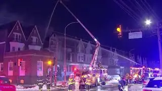 Fire crews respond to Southwest Philly rowhome fire