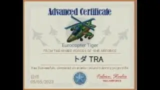 1945 Air Force Eurocopier Tiger【Advance】Certificate 証明書