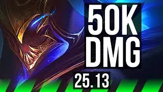 ZED vs NAAFIRI (JGL) | 50k DMG, Legendary, 20/4/12, 500+ games | EUW Diamond | 25.13