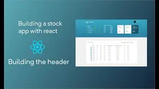 How to build a stock app in react - building the header