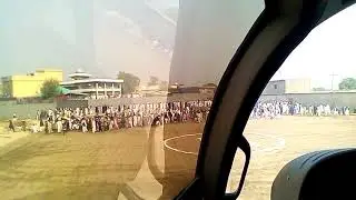 Helicopter landing in Islamabad area