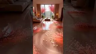 Viral Cherry Blossom Epoxy Floor is REAL! 😱🌸 Empty &rarr; Luxury Spring Oasis