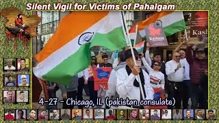 Chicago, IL  Pakistan Consulate, Silent Vigil for Victims of Pahalgam || #telugunri radio