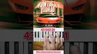 'MONTAGEM LADRAO'(slowed) Easy Piano Tutorial #piano #shorts #pianotutorial #viralshorts